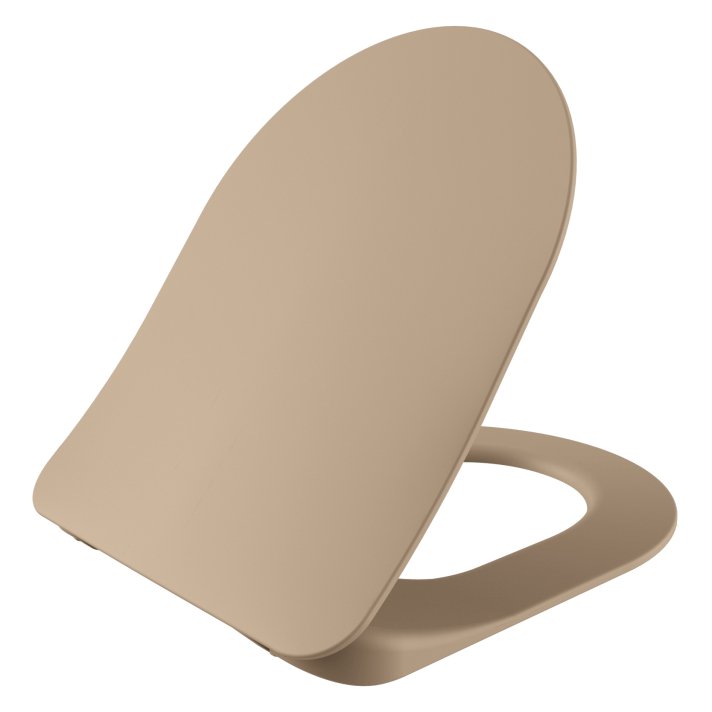 Hunk & Müeller Wc-Zitting Duroplast (Soft-Close & Quick Release) Met Inox Scharnieren - Mat Cappuccino