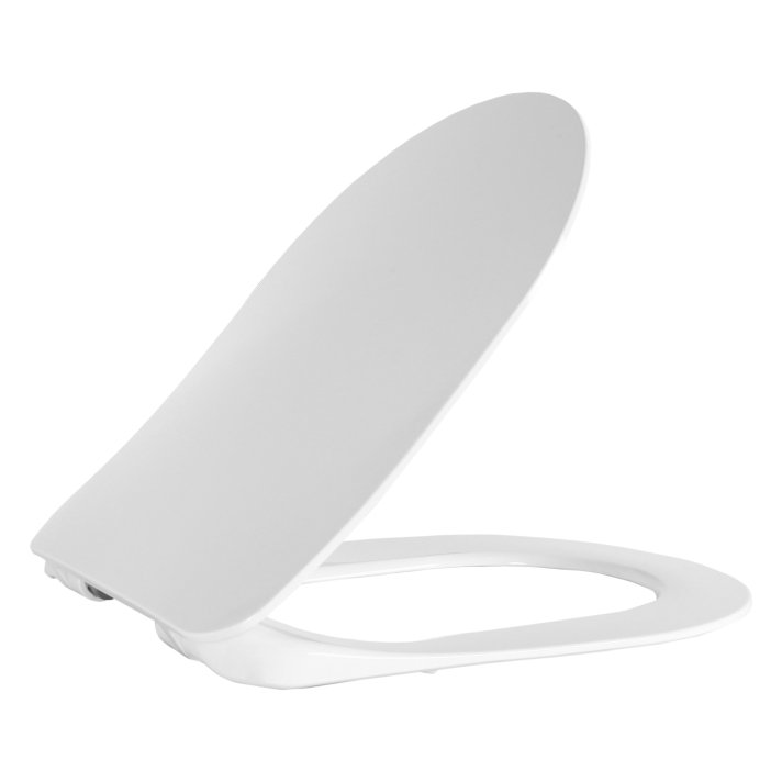 Hunk & Müeller Flat Wc-Zitting Duroplast (Soft-Close & Quick Release) Met Inox Scharnieren - Wit