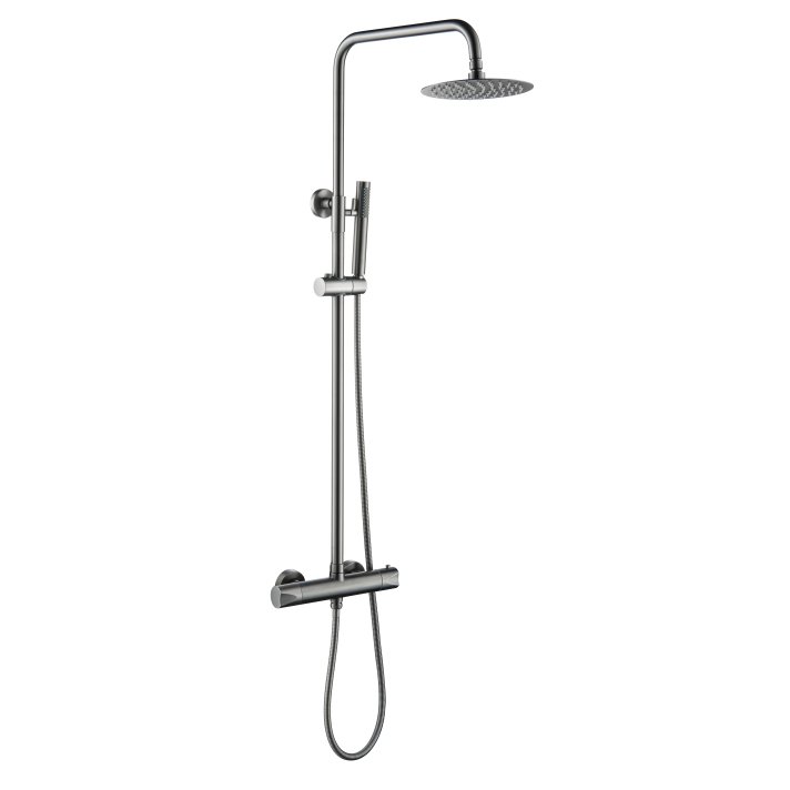 Eco Elegance Thermostatische Douchekolom Optima Rondo Gunmetal Grijs