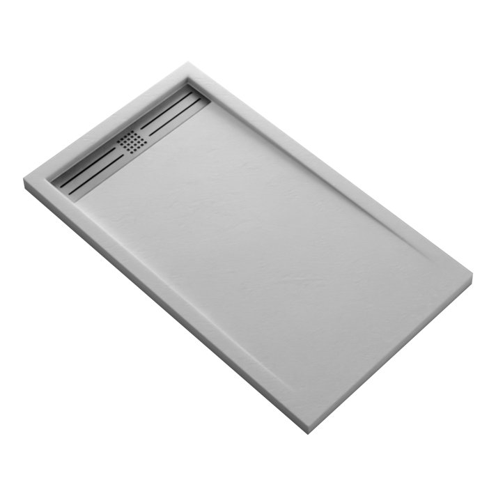 Hunk & Müeller Elite Composietsteen Douchebak (140x90x3cm) - Wit