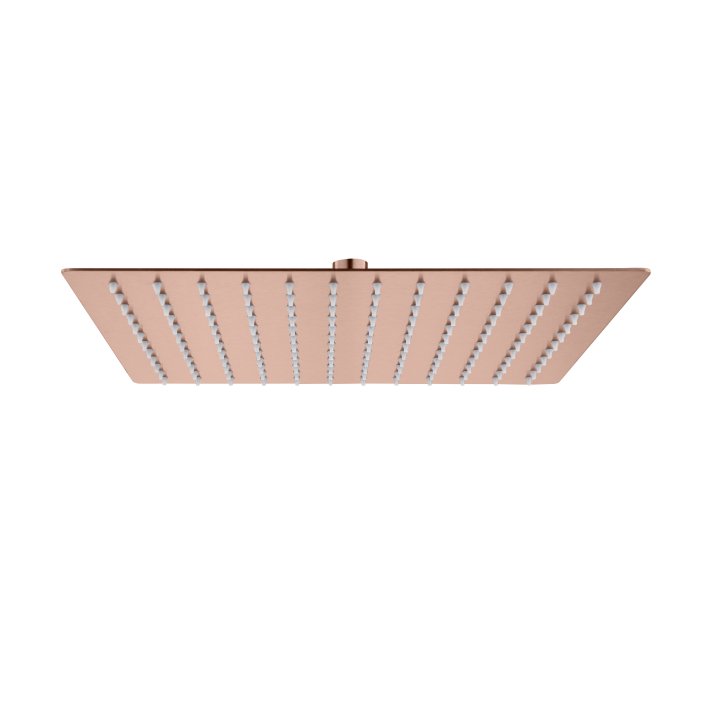 Eco Elegance Vierkant Rainshower Geborsteld Koper