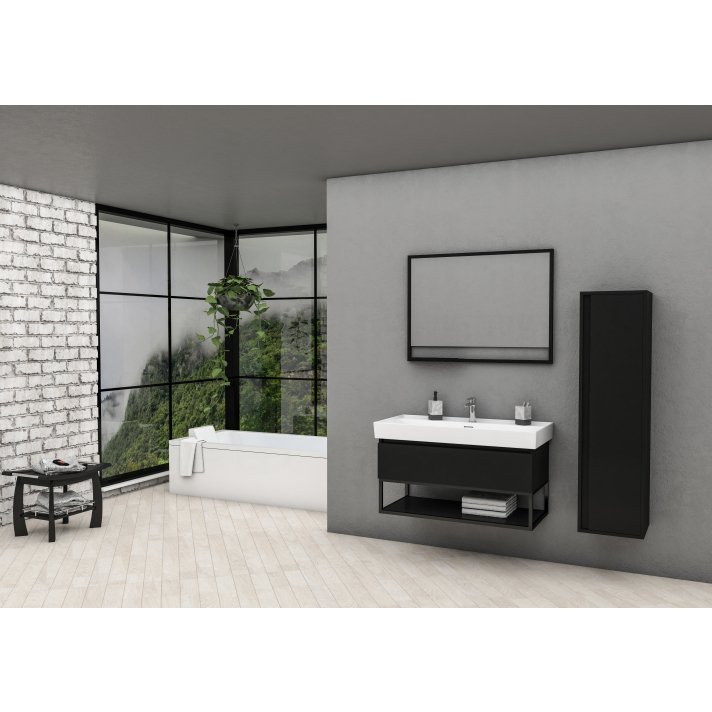 Eco Elegance Sharp Onderkast (100cm) - Mat Zwart