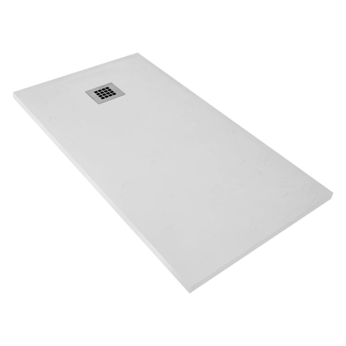 Hunk & Müeller Veroni Madison Flat Composietsteen Douchebak Wit 100x100x3cm