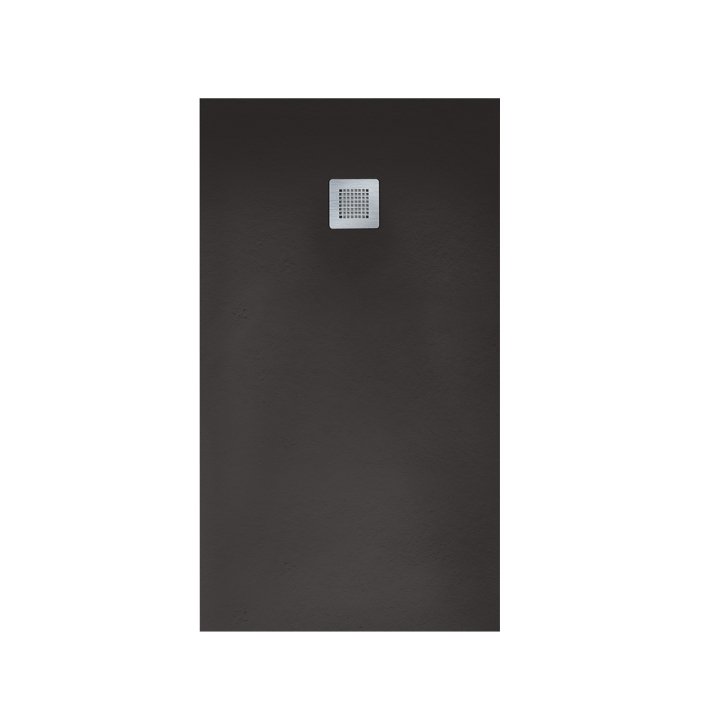 Hunk & Müeller Veroni Madison Flat Composietsteen Douchebak Zwart 120x80x3cm