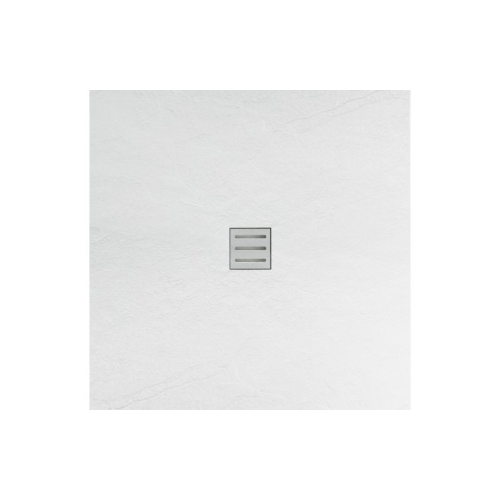 Eco Elegance Acryl Douchebak (90x90cm) - Mat Wit