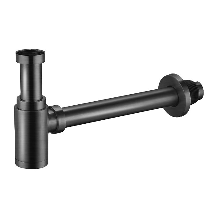 Eco Elegance Design Wastafel Sifon Uit Messing 5/4 (33cm) - Gunmetal Grijs