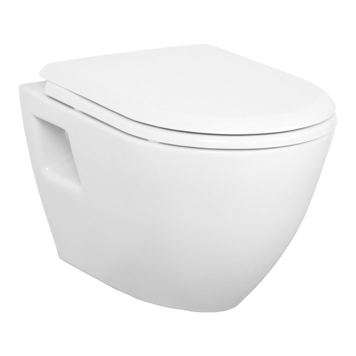 Eco Elegance Design Ophang Wc Met Rvs Sproeier (Bidet), Wit (zonder zitting)