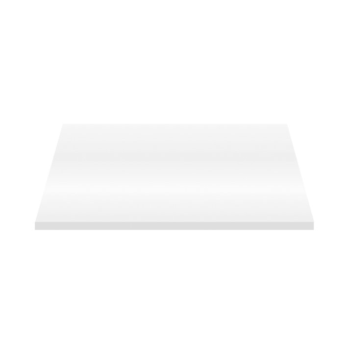 Eco Elegance Wastafeltablet Mdf (76.4x45.5x2.6 Cm) - Glanzend Wit