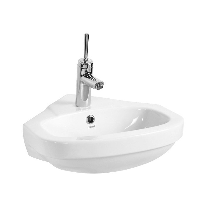 Eco Elegance Keramische Hoek Fontein Wit 45x45cm