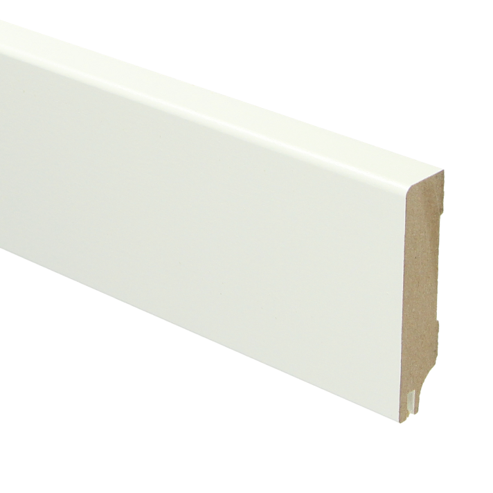 MDF Moderne plint 70x15 RAL 9010 + uitsparing | 2.4 meter
