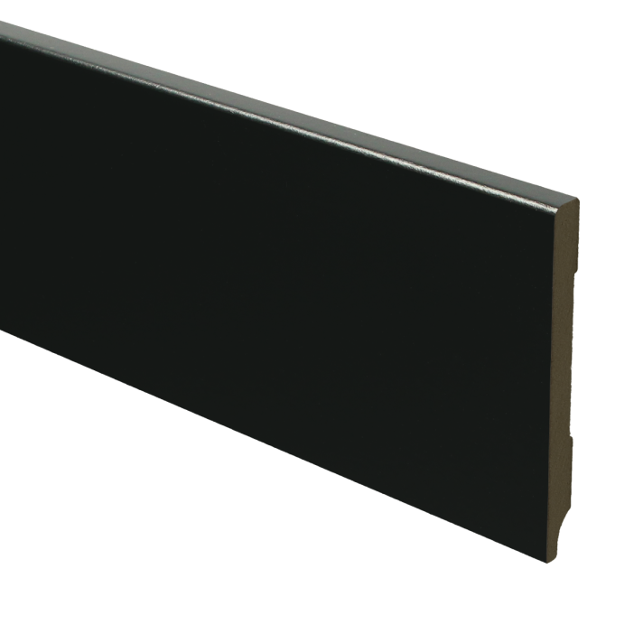 MDF Moderne plint 90x9 voorgelakt RAL 9005 | 2.4 meter