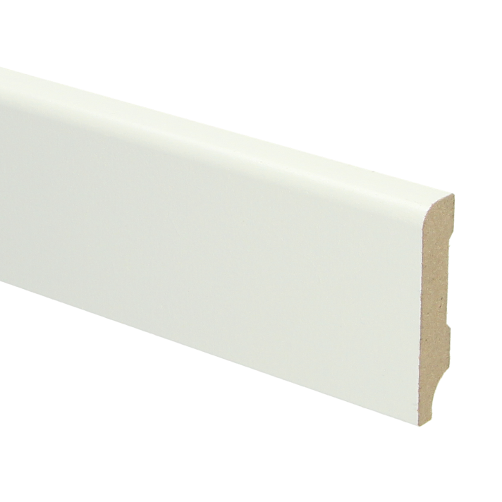 MDF Koloniale plint 60x12 wit voorgelakt RAL 9010 | 2.4 meter