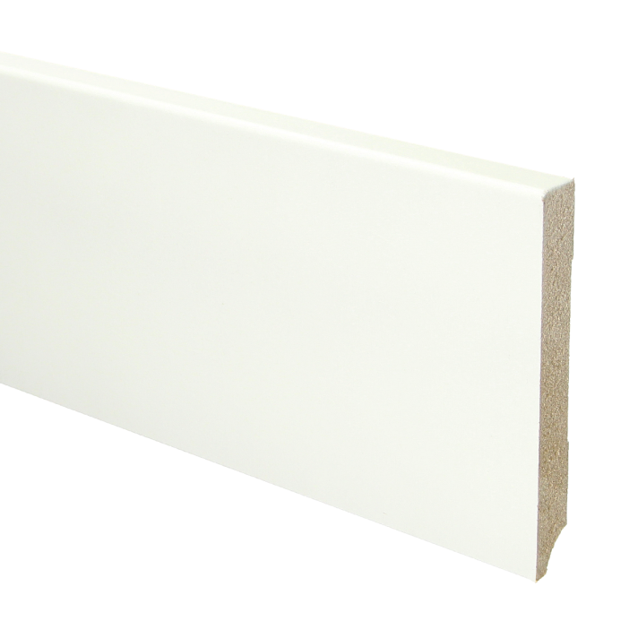 MDF plint 120x15 V313 wit gegrond recht | 2.4 meter