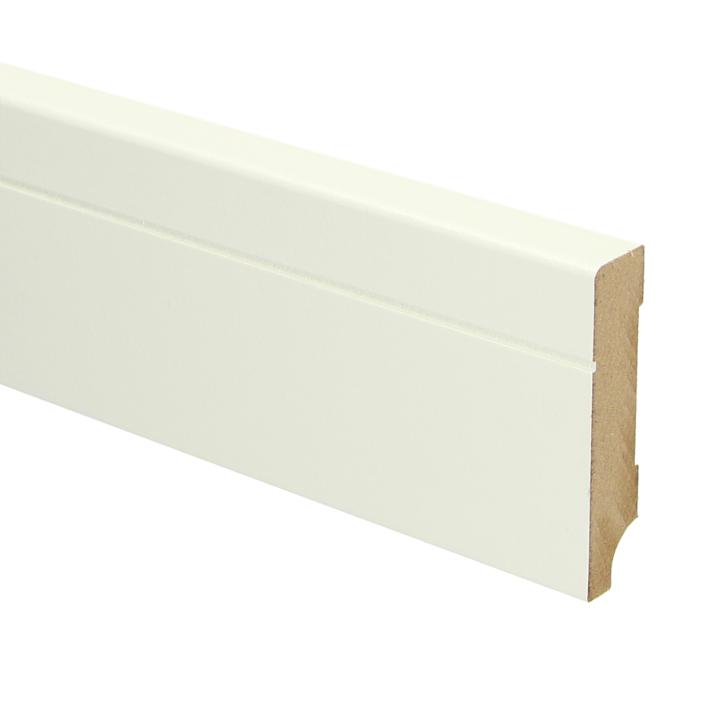 MDF Tijdloze plint 70x15 wit voorgelakt RAL 9010 | 2.4 meter