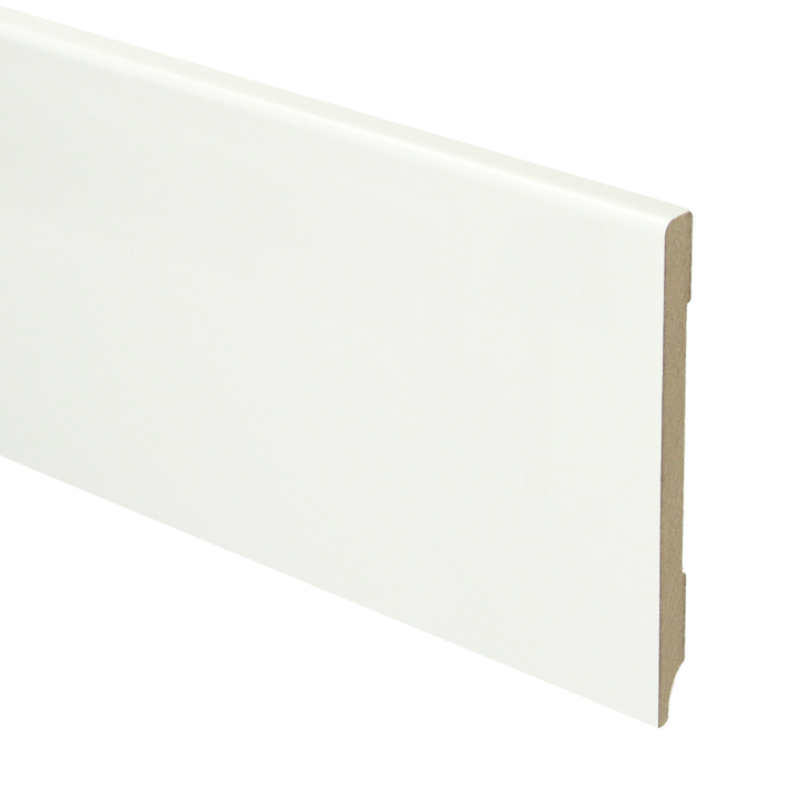 MDF Moderne plint 120x9 voorgelakt RAL 9016 | 2.4 meter