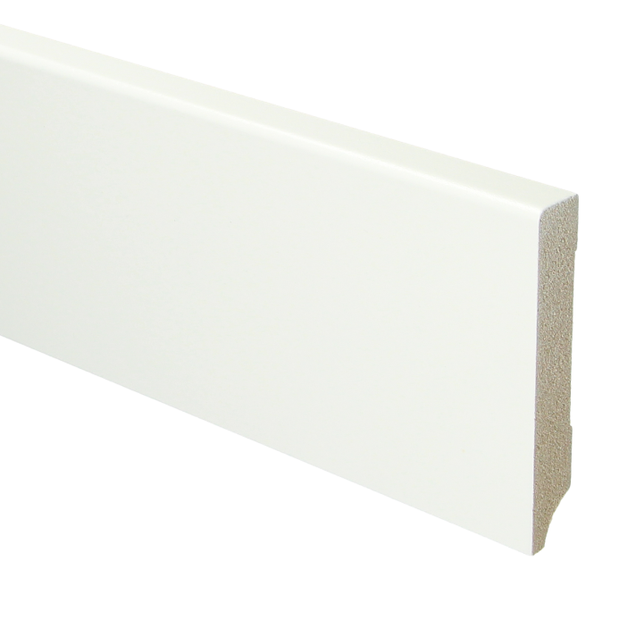MDF Moderne plint 90x15 voorgelakt RAL 9016 | 2.4 meter