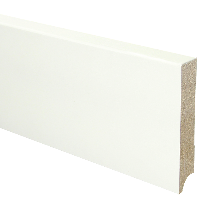 MDF plint 120x18 V313 wit gegrond recht | 2.4 meter