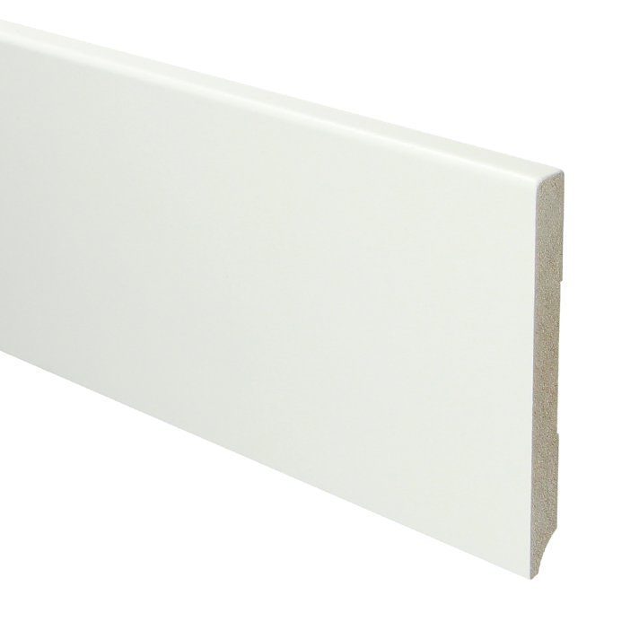 MDF Moderne plint 120x12 voorgelakt RAL 9016 | 2.4 meter