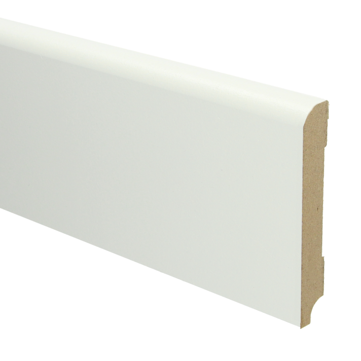 MDF Koloniale plint 120x18 wit voorgelakt RAL 9010 | 2.4 meter
