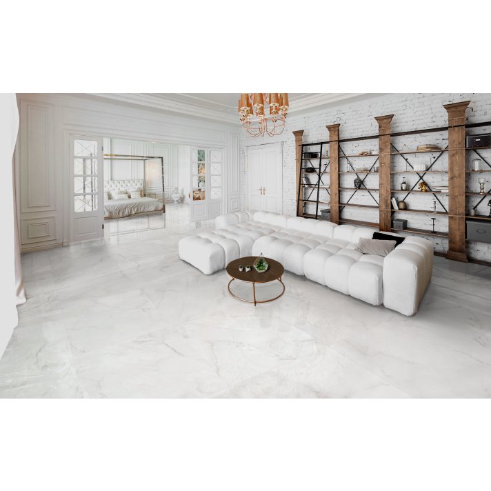 ITT Alexandra hoogglans vloertegel 120x120 white