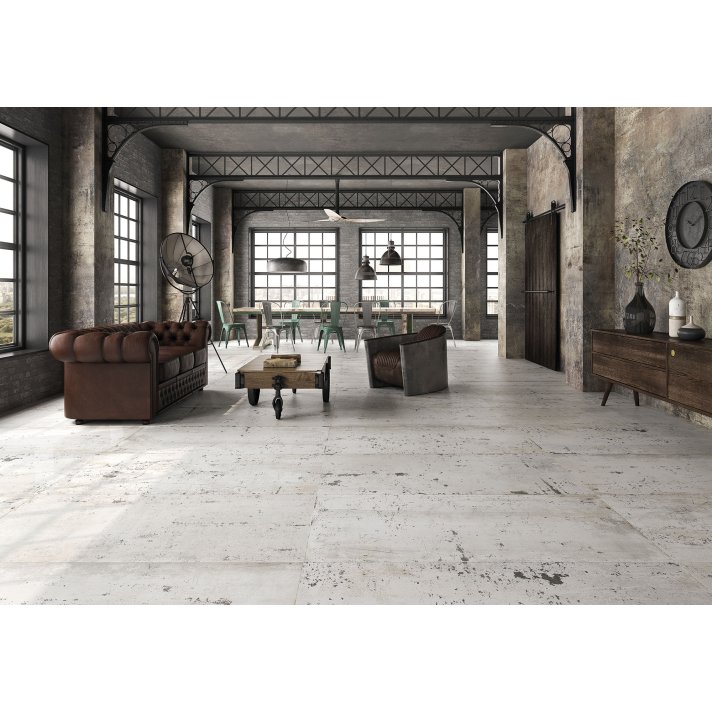 ITT Ash vloertegel mat 75x150 white