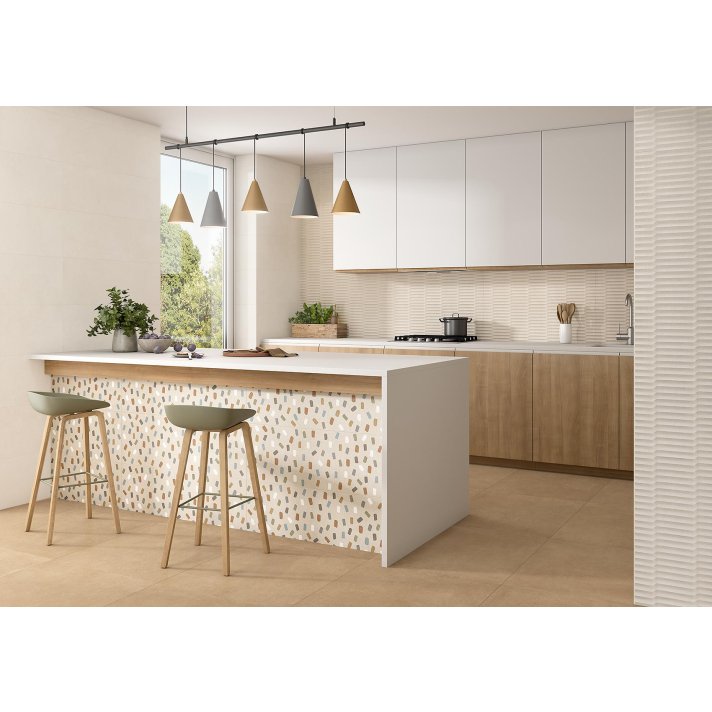 ITT Essence wandtegel mat decor 30x90 ivoire