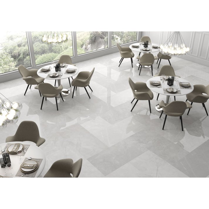 ITT Pulpis hoogglans vloertegel 120x120 grey