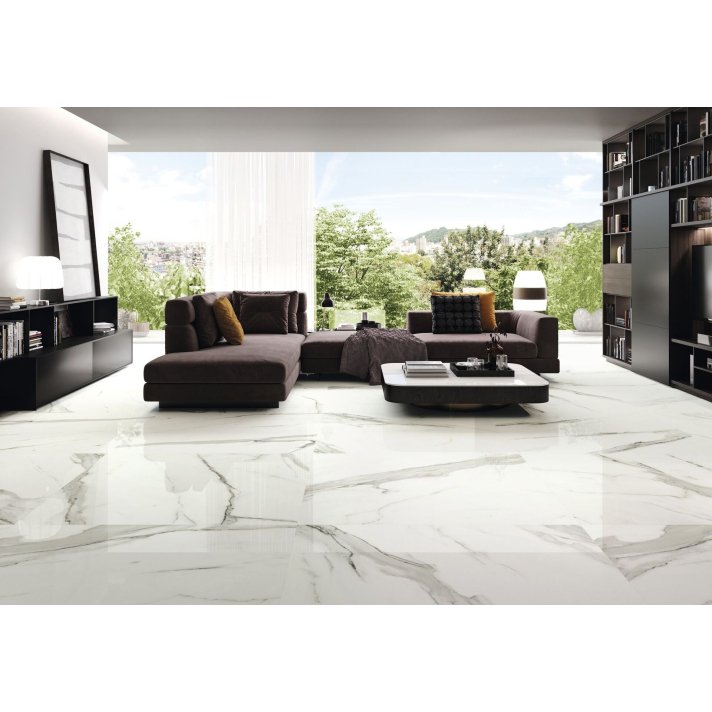 Baldocer Patmos hoogglans vloertegel 120x240 White