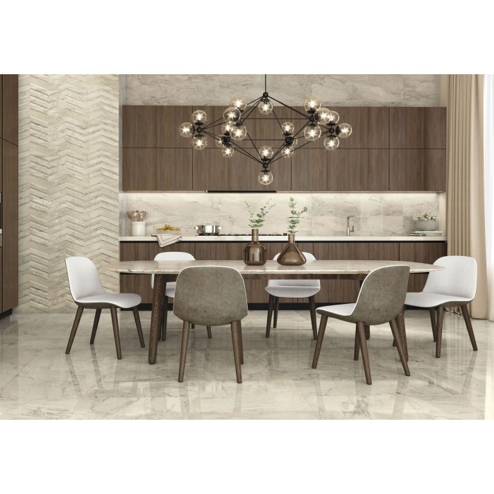 Baldocer Pienza hoogglans vloertegel 60x120 Avorio