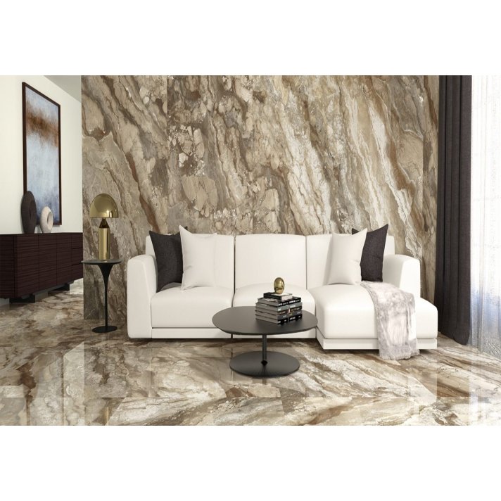 E-Tile Rialto hoogglans vloertegel 60x120 Praline