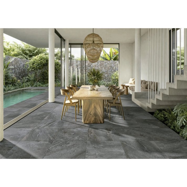 Alaplana Valais vloertegel mat 60x60 Anthracite