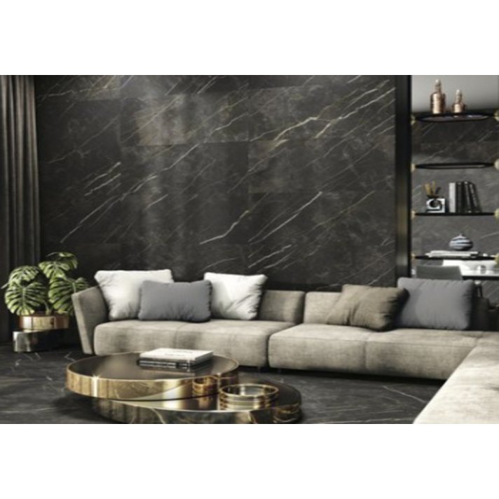 Vloer- en wandtegel - lacom black gold marmer - 60x120 gepolijst - geschikt voor woonkamer en badkamer