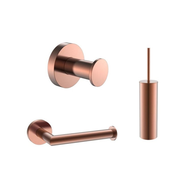 Sani DeLuxe Toilet accessoireset rond Brons