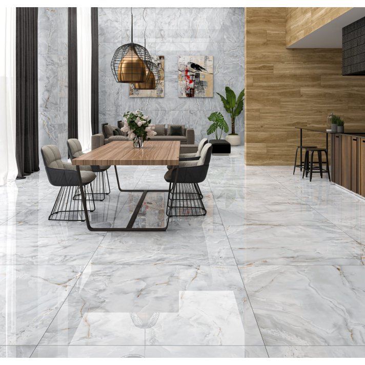 Ecoceramic Eternal hoogglans vloertegel 120x120 pearl