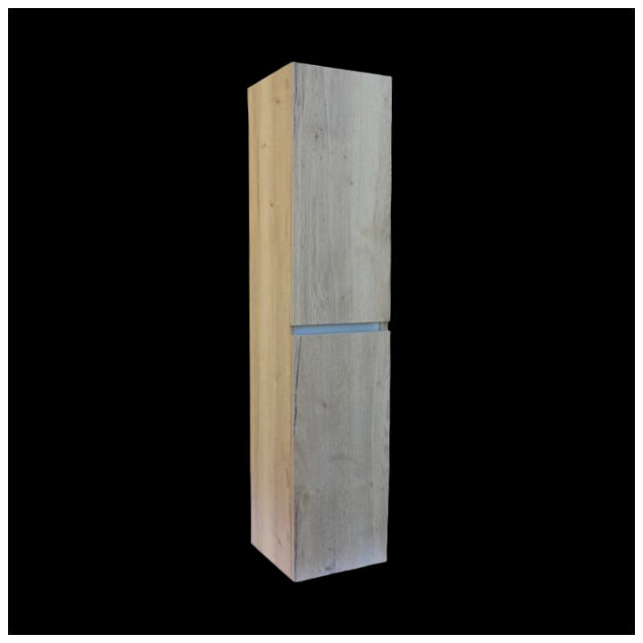 Sani DeLuxe Trendline basic kolomkast met greeplijst aluminium Natural Oak