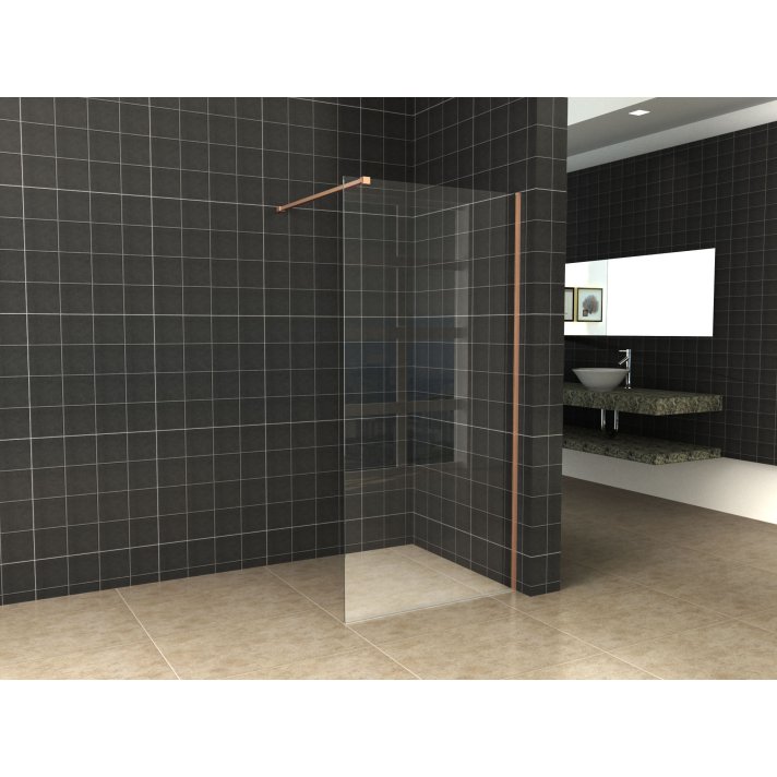 Slim profielset met stabilisatiestang 120 cm geborsteld koper