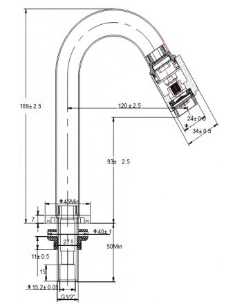 Victoria luxe fonteinkraan 1/2'' chroom