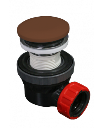 Mondiaz Ruimte besparende click sifon 6,7cm hoog solid surface rond rust