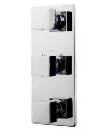 Rombo afbouwdeel inbouwthermostaat 3 weg chroom