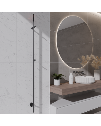 Callista elektrische staafhanddoekradiator 60 Watt 150 cm mat zwart