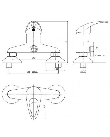 Athos douchemengkraan chroom