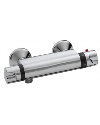 Universele thermostatische douchemengkraan 12cm chroom