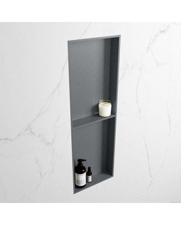 Mondiaz Easy Nis 149,5x29,5cm in solid surface kleur Plata | Plata. 2 vakken geschikt voor in- of opbouw