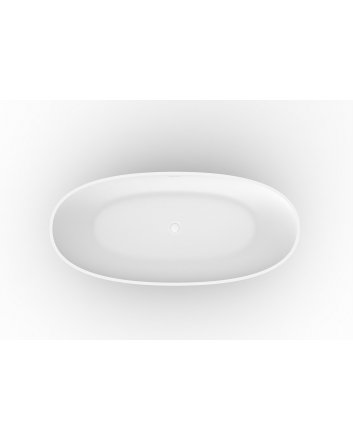 Chiek vrijstaand ligbad 165 x 75 cm solid surface mat wit