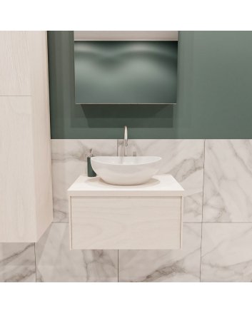 Mondiaz Lush 60 badmeubel underlayment 1 lades Barco midden 1 kraangat