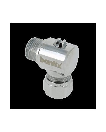 Bonfix Kraan haaks 12 mm x 3/8" met schroefaansluiting