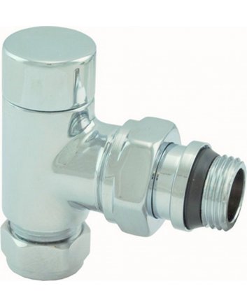 Luxe regeltee 1/2" x 15 mm (M22) knel, haaks, chroom