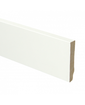 MDF plint recht 70x12 wit gefolied | 2.4 meter