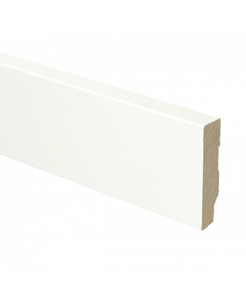 MDF plint recht 60x15 wit gefolied | 2.4 meter