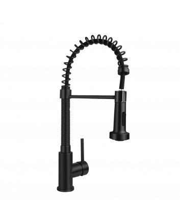 Eco Elegance Keukenkraan Met Uittrekbare Sproeikop - Mat Zwart